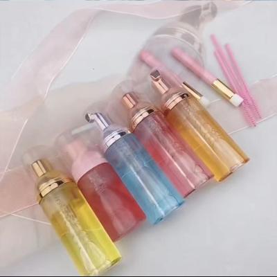 China Natural Long Brow Detergent Rose Lash Plant Wick Foam For Eyelash Extensions Pink Lash Shampoo for sale