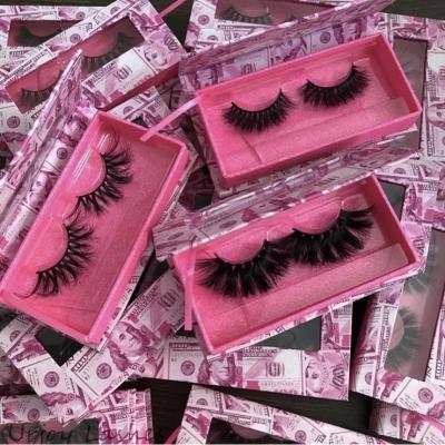 China New 25mm hot selling 145A crisscross 3D mink eyelash with private label fluffy and tapered styles for sale