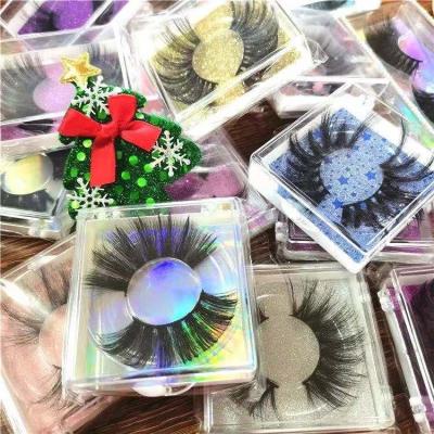 China Mink Lashes Kit With Pill Criss-Cross Short Curly Bottle Private Label Rainbow Eyelash Square Packaging for sale