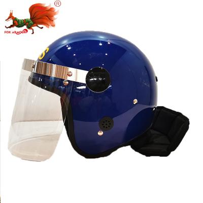 China Anti Riot Helmet Police Safety Helmet Riot Control Gear Outdoor Use Blue High Quality Outdoor Helmet Use for sale