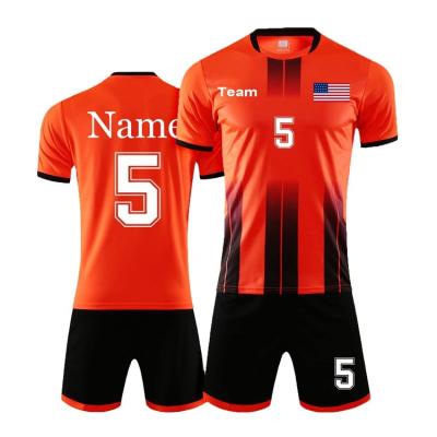 China Sets SDS-137 High Quality Manufacturers Digital Printing Football Team T-shirt And Red White Jersey Set for sale