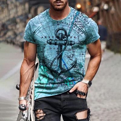 China Hot Sale In 2021 Breathable New Style 3D PRINTED Mens T-shirt Gentleman Style Design Short Sleeves Handsome Summer Fashion Man CLOTHING for sale