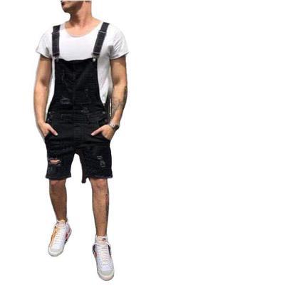 China Breathable Men Ripped Jeans Bib Brace Striped Overalls Summer Suspender Pockets Denim Overalls Casual Overalls Men Jeans Rompers for sale