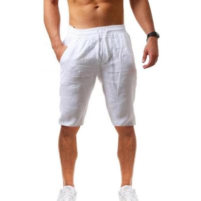 China 2021 New Men's Solid Color Breathable Canvas Pants Streetwear S-3XL Fitness Cotton Shorts Male Summer Breathable Canvas Pants for sale