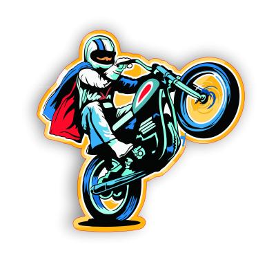 China High Quality Wholesale Waterproof Label Stickers Cover Evel Knievel Logo Sticker for sale