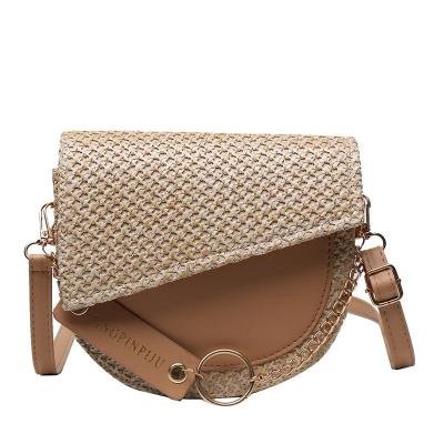 China Fashion Fashion Cell Phone Storage Summer Beach Cross - Body Woven Straw Bag Women for sale