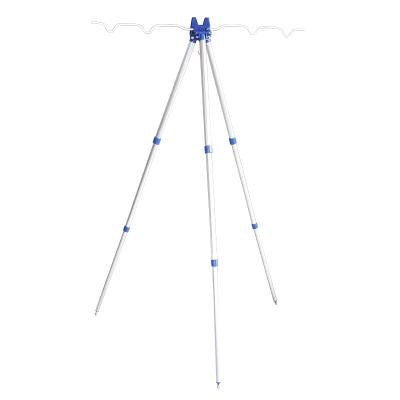 China Aluminum Alloy Tripod Aluminum Alloy Fishing Rods Tripod Holder Portable Telescopic Fishing Pole Bracket for sale