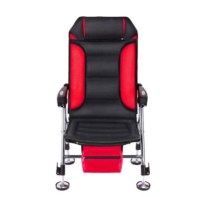 China Modern Professional Fishing Chair With Tool Kit Multi Position Adjustable Chair Angle Folding 360 Degree Rotating Base Fishing Chair for sale