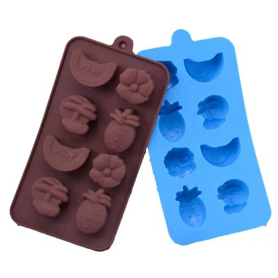 China Sustainable Fruit Shaped Chocolate Candy Molds DIY Crafts Silicone Food Grade Baking Mold for sale