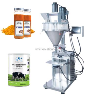 China Semi Automatic Food Glass Bottle Jar Can Coffee Seasoning Dry Laundry Powder Auger Filling Machine With Scale for sale