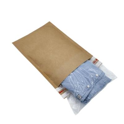 China Customized Strong Adhesive Logo Printed Kraft Paper Mailers Garment Bags For Mailing Mailing Bags for sale