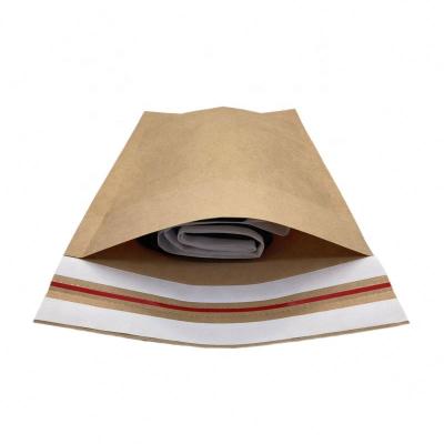 China Strong Self Adhesive Recyclable Seal Envelopes Mailing Packaging Custom Logo Mailing Kraft Paper Bags for sale