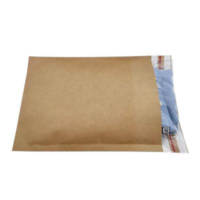 China Tear-proof& Waterproof Custom Logo Printed Eco Friendly Kraft Paper Mailer Envelope Packaging Bag For Clothing for sale