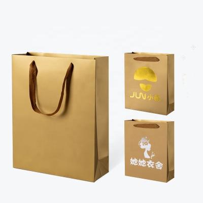 China Carry Reusable Shopping Packaging Paper Bags Custom Logo Design Luxury Reusable Paper Bag Luxury Gift Clothing With Ribbon Handle for sale