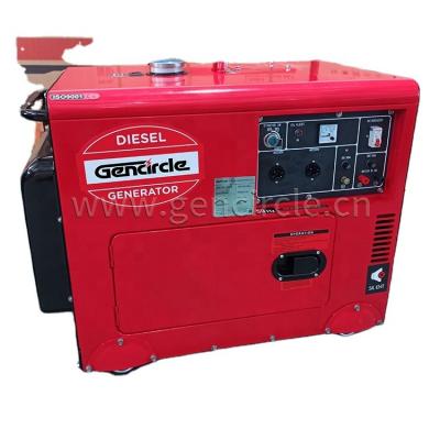 China Low Fuel Consumption Single / 3kw 5kw 6kw Three Phase Diesel Generator Set Price 15L Fuel Tanks for sale