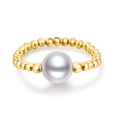 China 2022 Latest Vintage Natural Pearl Fashion Saltwater Finger Pearl Ring Jewelry for sale