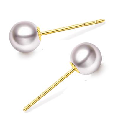 China Cute Fashionable Fancy Pearl Stud Earrings With 18k Gold Design for sale