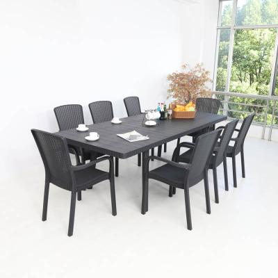 China Weather Resistant Dining Room Furniture Outside Party Plastic Chair And Table Set For Sale for sale