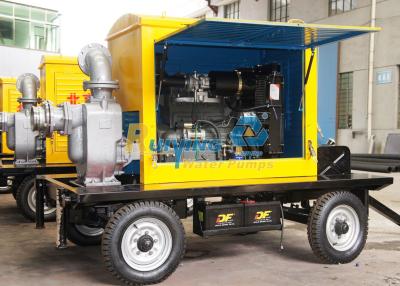 China Mobile and silent type Self Priming Diesel Pump 800m3/h flow 14m lift for sale