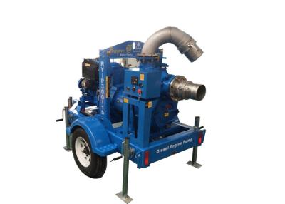 China Diesel Engine Trailer Mounted Self Priming Water Pump with 100 m3 / h flow for sale