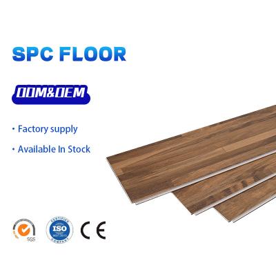 China Modern new arrival flame retardant pvc durability 4mm 6mm embossed core spc click vinyl outdoor solid flooring price for sale