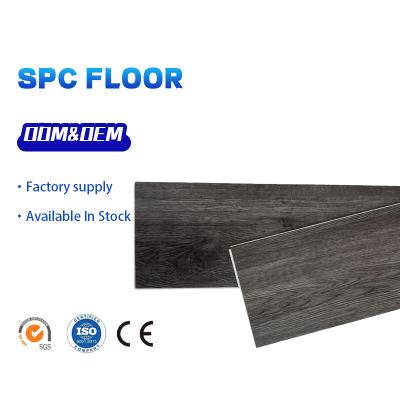 China 4mm thickness 100% vinyl core spc vinyl core modern rigid moisture proof stone plastic click lock compounds for sale