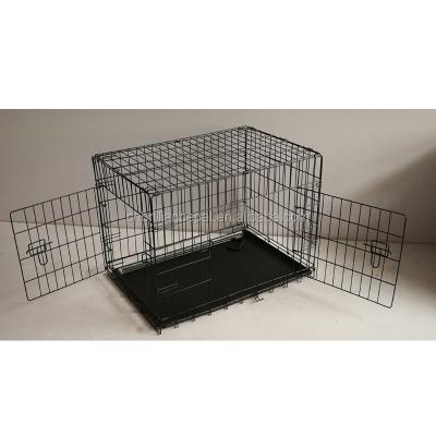 China Sustainable Double Door Folding Metal Dog Crate; Metal dog crate; outdoor pet kennel for sale