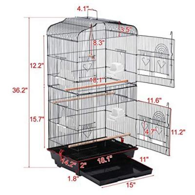 China Small viable birdcage with two doors for sale