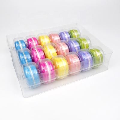 China Recycled Materials Custom Dessert 18 PET Plastic Packaging Macarons Cookie Clear Blister Trays for sale