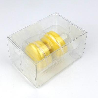 China Recycled Materials 2 Hole Blister Macaron Cookie Clamshell Custom Plastic Wholesale Macaron Tray Packaging Box for sale