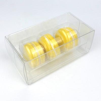 China Recycled Plastic Materials 3 Holes Custom Macaron Tray Macaron Clear Cookie Blister Packaging Box for sale