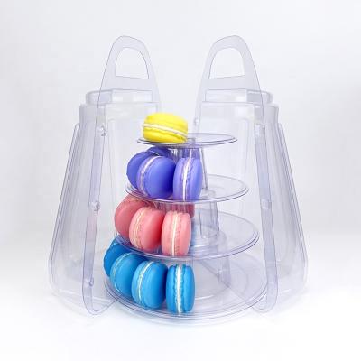 China Recycled Materials 4 6 10 Tier Macaron Tower Display Stand Cupcake Stand with Carrying Case for Wedding Birthday Party for sale