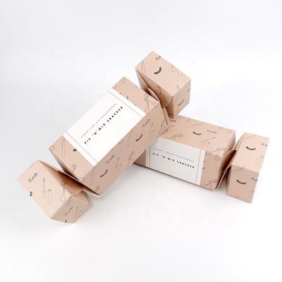 China Recyclable Custom Design High Quality Christmas Cookie Candy Paper Folding Gift Box For Eyelash Cosmetic Packaging for sale