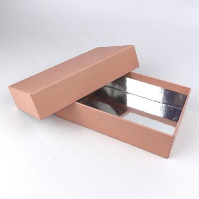 China Recycled Materials Gift Box Cardboard Paper Packaging Box Custom Pink Rigid Printing for sale