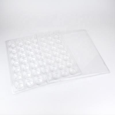 China Recycled Wholesale Custom Clear Plastic Blister Tray PET Materials Chocolate Candy Clamshell for sale