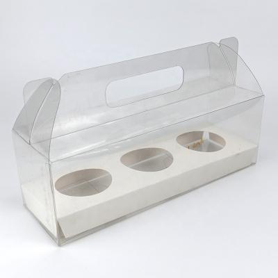 China Recycled Materials Custom Printing 3 Hole Recyclable Clear Food Grade PET Plastic Box Packaging for sale