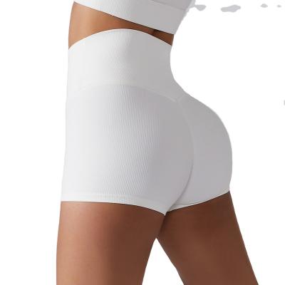 China New QUICK-DRY fitness sports tummy shorts hip-lifting naked high waist yoga pants women's slim sports tights S-004 for sale