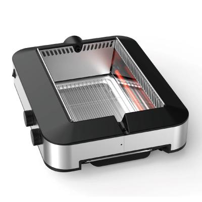 China Highly Efficient Multi Function Mini Home Indoor Small Table BBQ Household Use Smokeless Electric Grill for sale