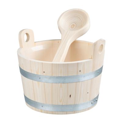 China With Transom Windows Pine Sauna Bucket and Pocket for Sauna Rooms, Finnish Sauna Spoon and Wooden Bucket, Barrel Sauna on Cheap Sale for sale