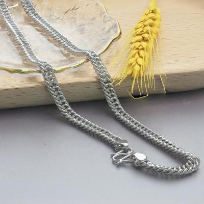 China Hiphop Hiphop Jewelry 925 Sterling Silver Mens Womens Cuban Link Chains Custom Size 6MM 8MM 20inches 24inches for sale