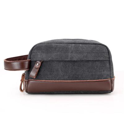 China Canvas Toiletry Kit for Men Custom Logo Men Dopp Kit Canvas Travel Toiletry Bag Pouch Bag for Men for sale