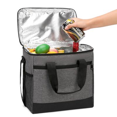 China 12L Waterproof Oxford Insulated Cooler Outdoor Food Delivery Bag Cooler Bag For Family Travel for sale