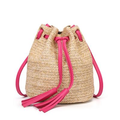 China 2019 New Straw Style Beach Women Shoulder Tote Straw Bag for sale