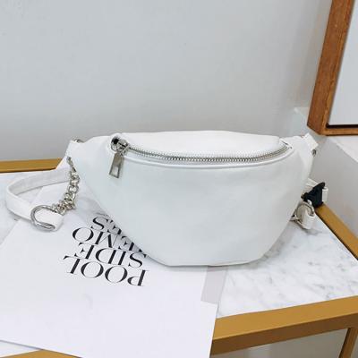 China Fashion Waterproof Letter PU Girls Pussy Pack Leather Waist Bag for sale