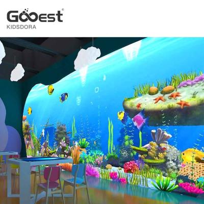 China Gooest 5 Effect Magic Sketch Aquarium Wall Interactive Projection System for Kids Playground. for sale