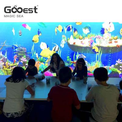 China Theme park/kids park/Gooest technology sketch aquarium interactive amusement park wall, sea world interactive projection system. for sale