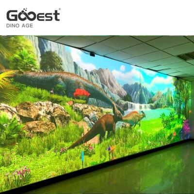 China Newest and first dinosaur museum interactive 3d novel and dinosaur theme projection game for sale