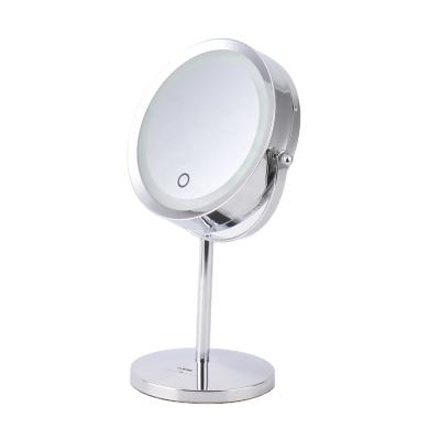 China Double Sided Lighted Swivel 7inch Sensor Touch LED Makeup Mirror With Magnifying 1X/5X/7X/10X Cosmetic Mirror for sale