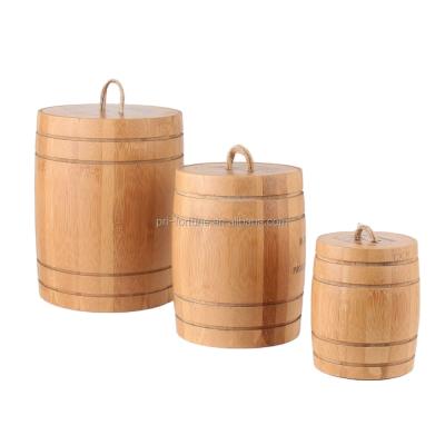 China New viable bamboo storage box/storage bin/bamboo canister for sale