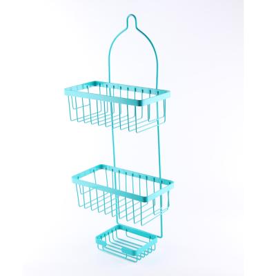 China Modern Wall Mounted Bathroom Storage Rack Shower Cart Basket for Bathroom and Kitchen Storage for sale